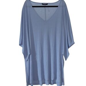 NWOT BloomChic Light Blue V-Neck Blouse, PTP:31”, L:38”